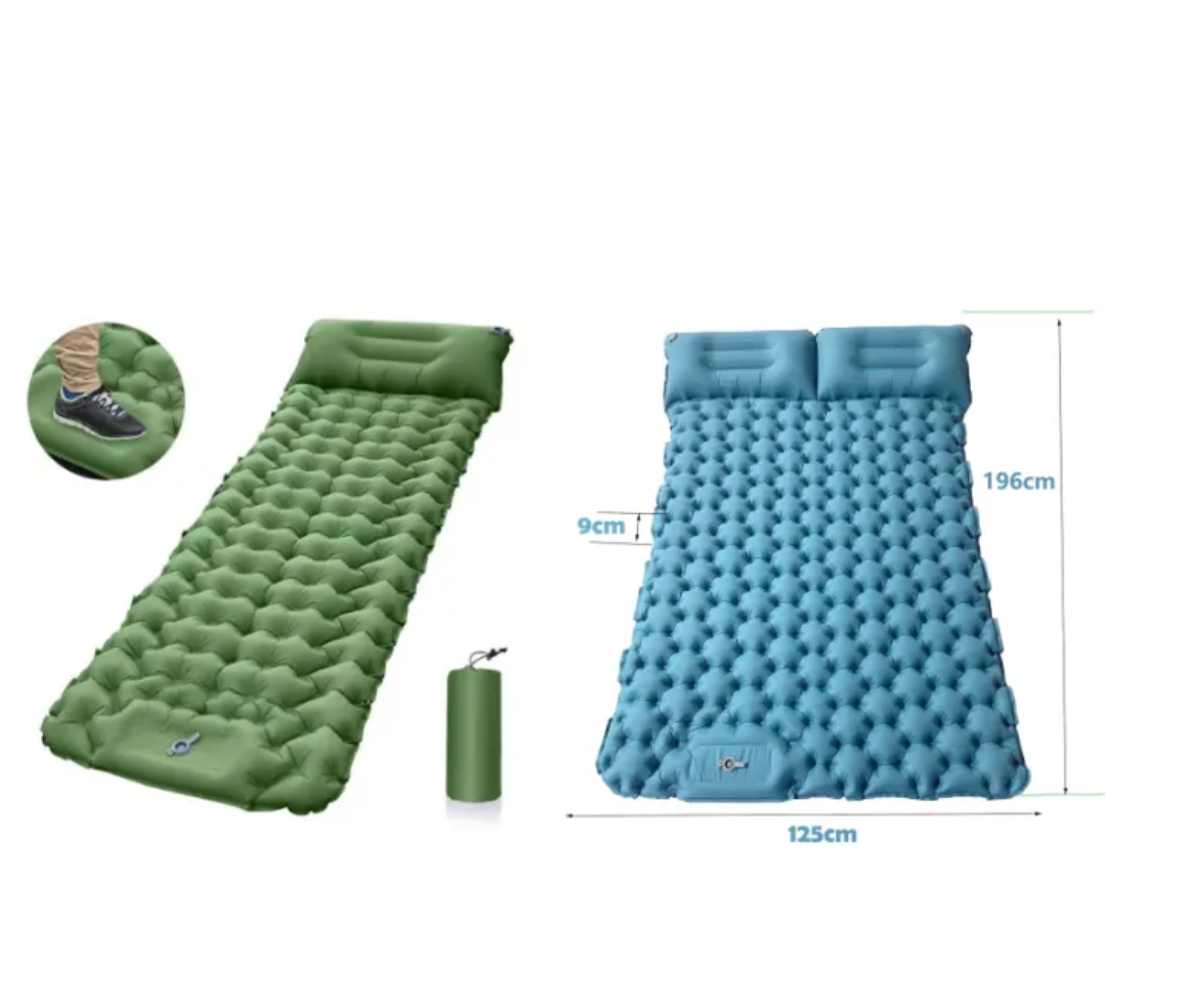 Portable Foot-Inflated Camping Cushion