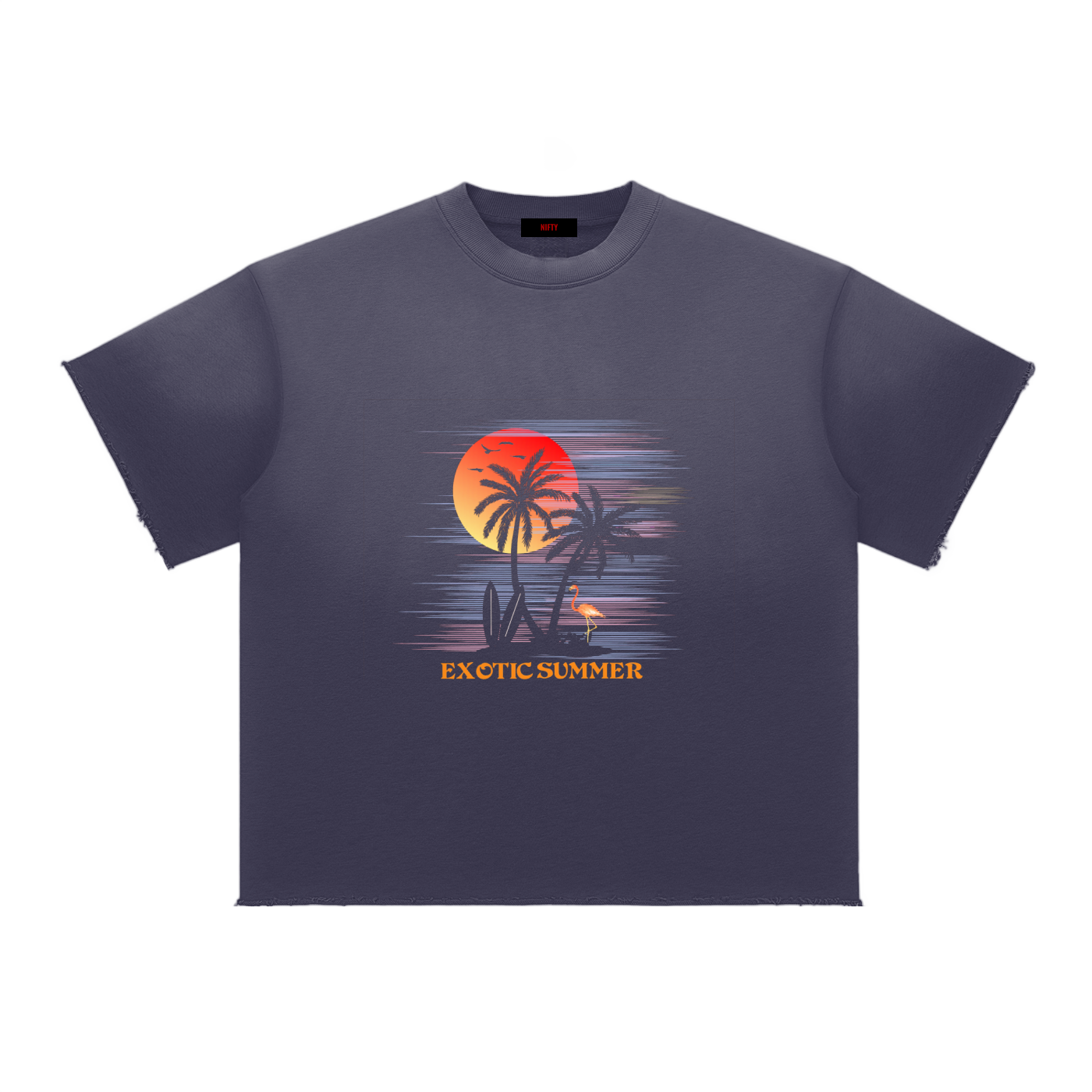 Sun Fade Raw Edge T-Shirt