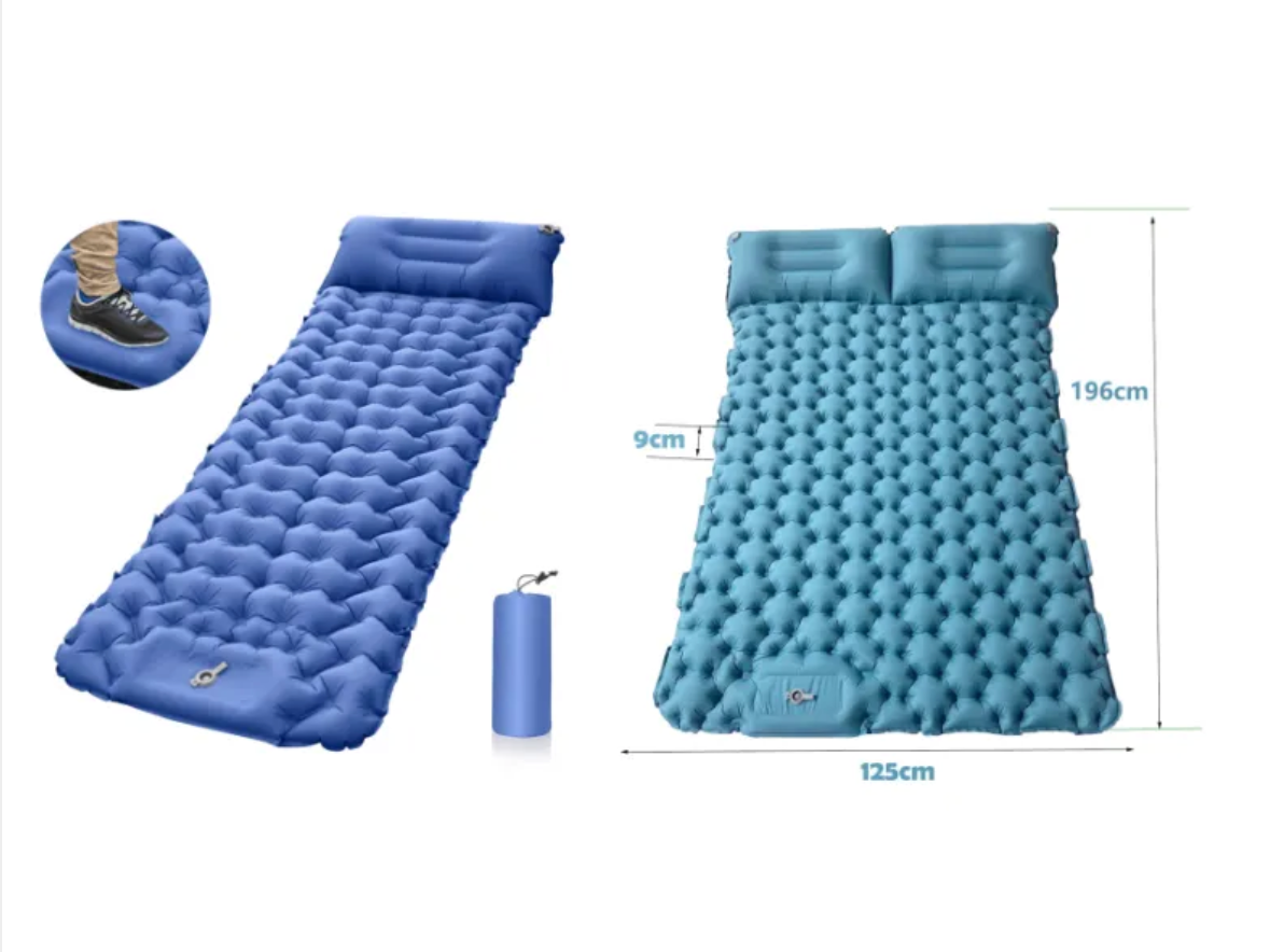 Portable Foot-Inflated Camping Cushion