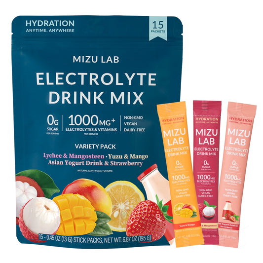 Electrolyte Drink Mix Powder Packets Hydration Supplement Sugar Free