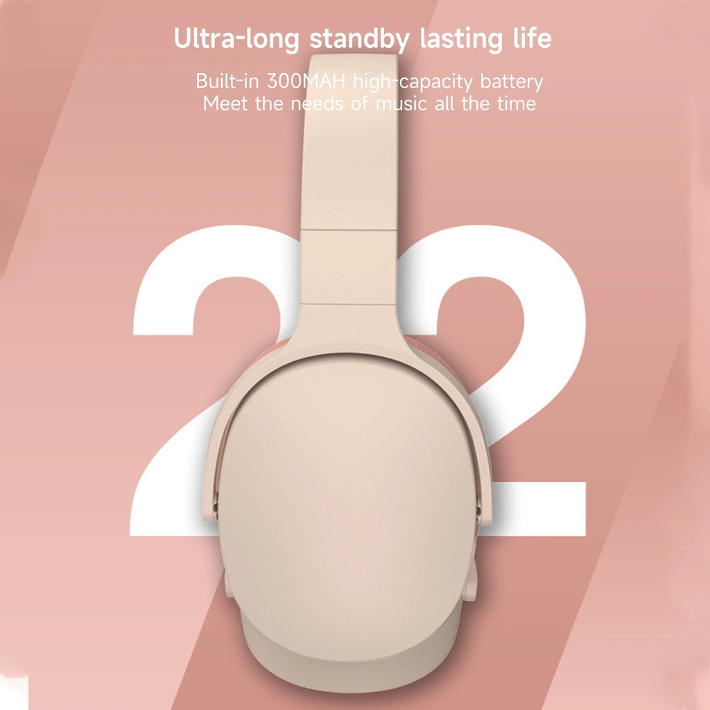 Foldable Wireless Bluetooth 5.1 Noise-Canceling Headphones