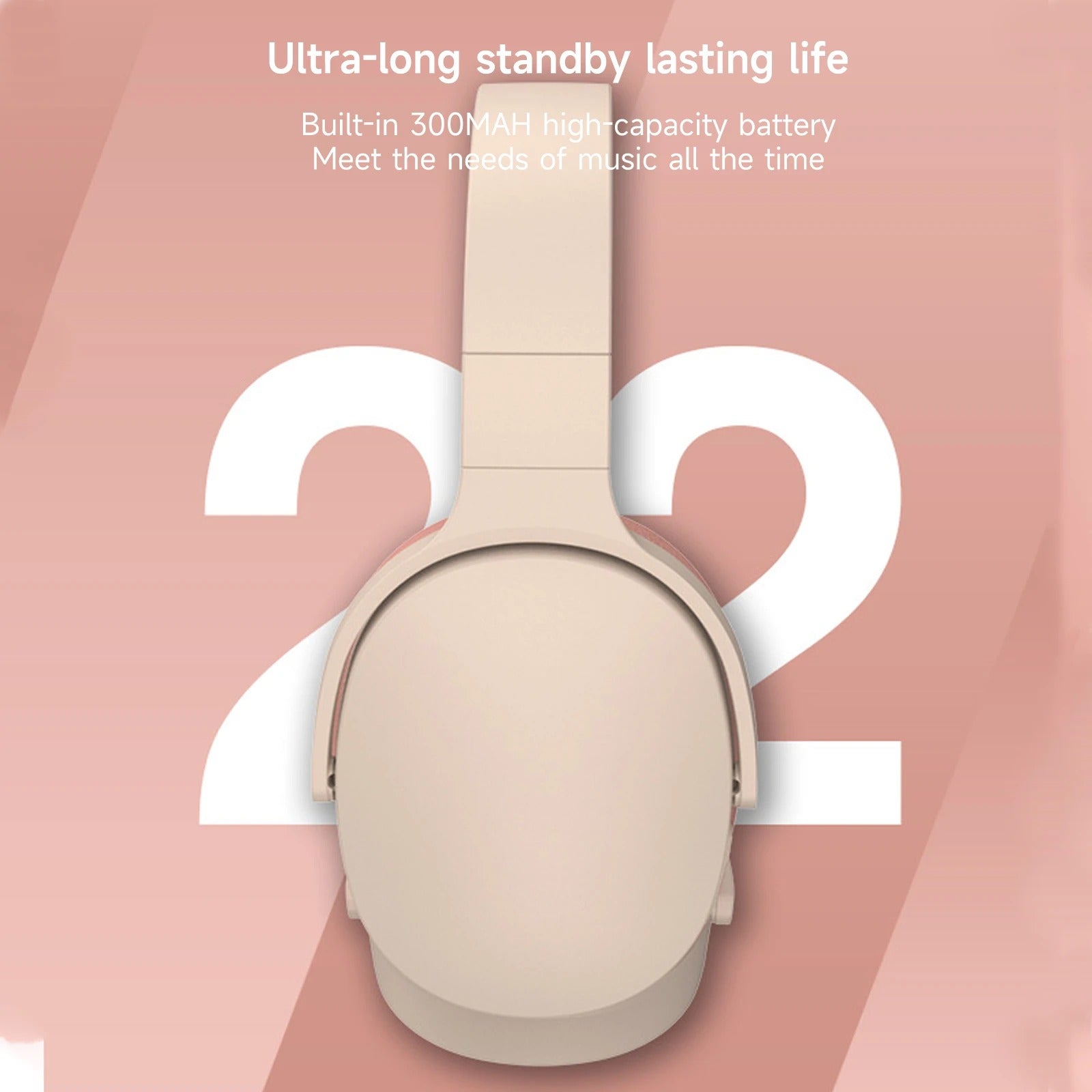 Foldable Wireless Bluetooth 5.1 Noise-Canceling Headphones