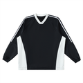 Color-Block V-Neck Long-Sleeve T-Shirt