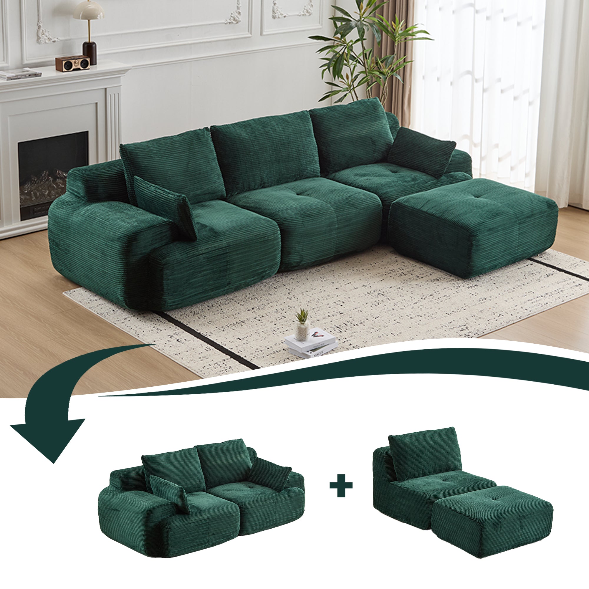 Modern Memory Foam Compressed Sofa..