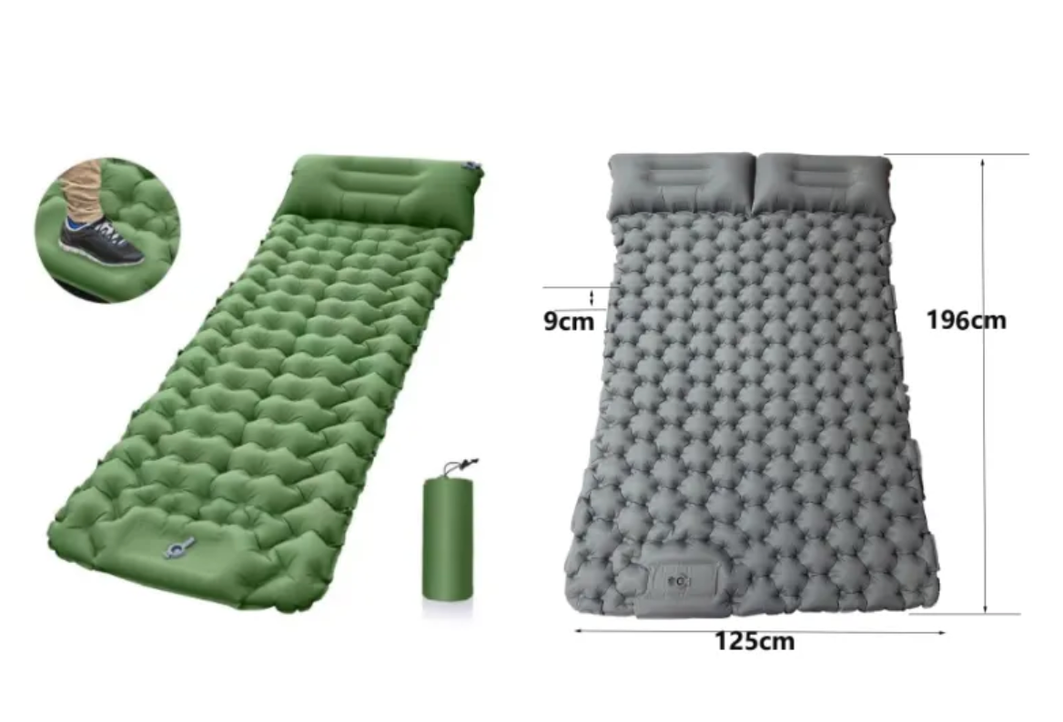 Portable Foot-Inflated Camping Cushion