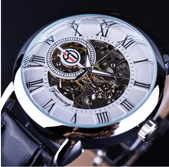 Men's Hollow Design Mechanical Watch