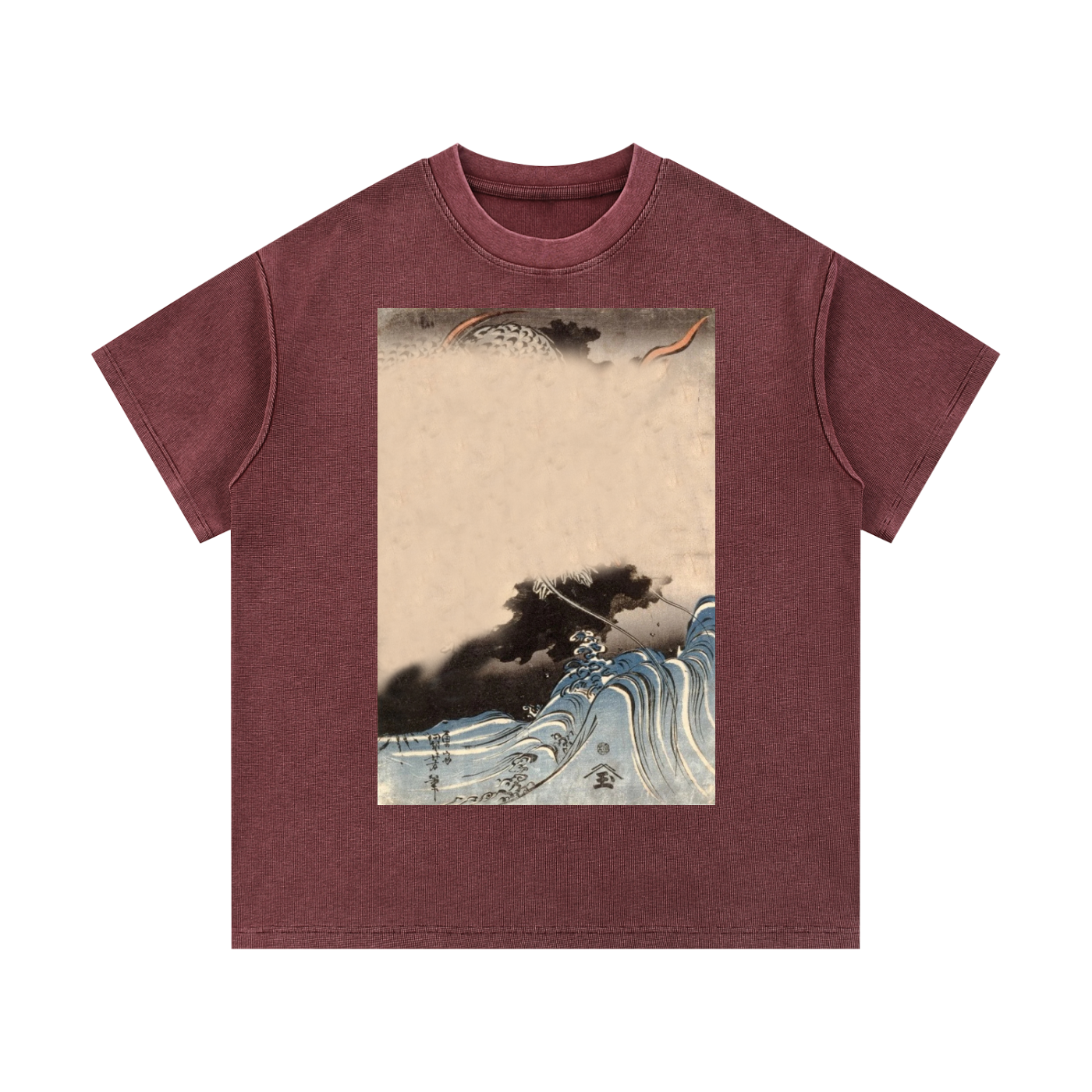 Mineral Wash Waffle Knit T-Shirt