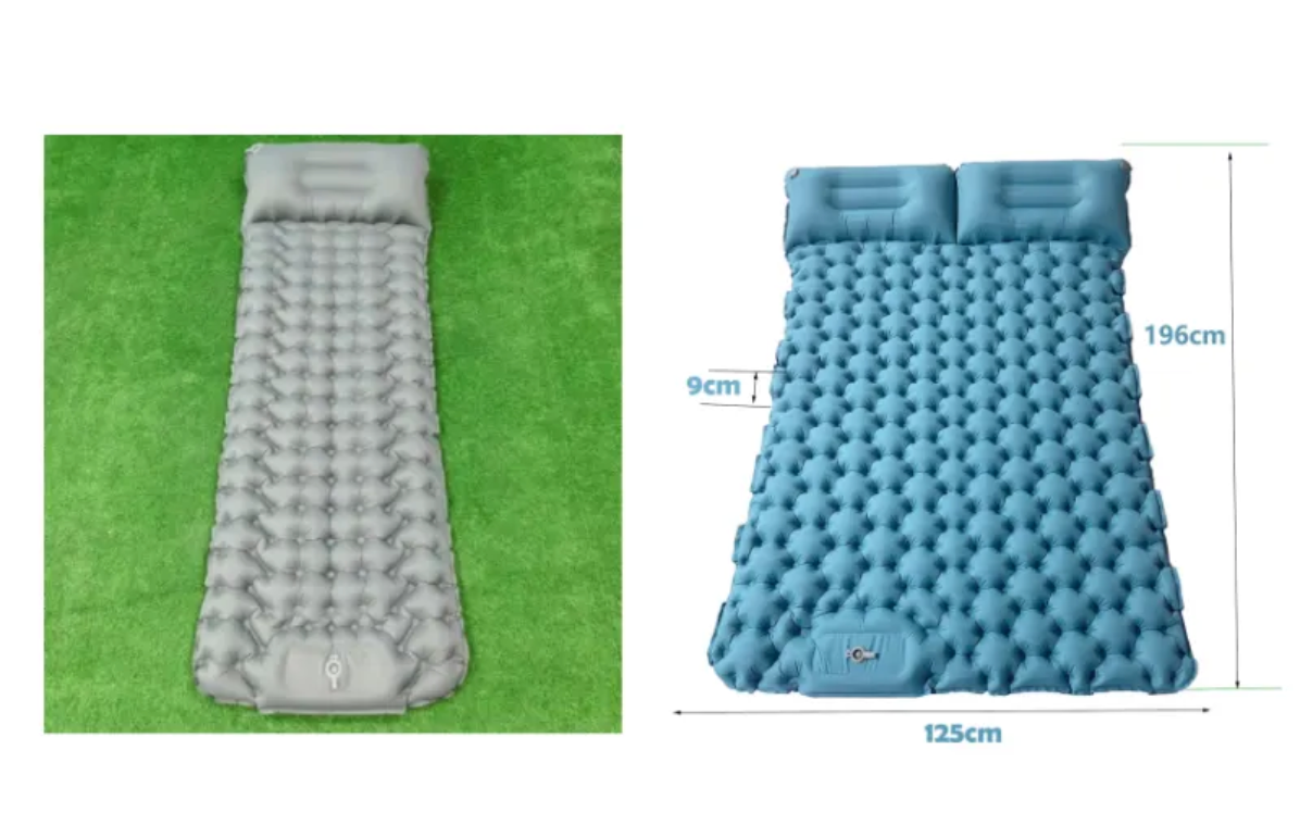 Portable Foot-Inflated Camping Cushion