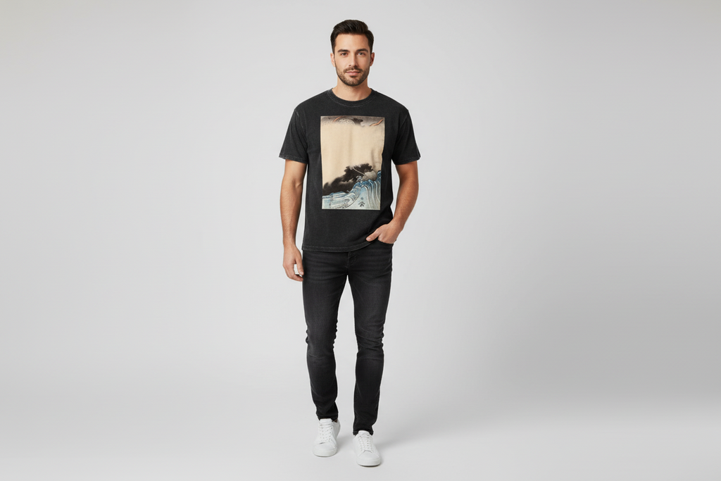Mineral Wash Waffle Knit T-Shirt