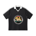 Contrast Collar Striped Soccer Jersey