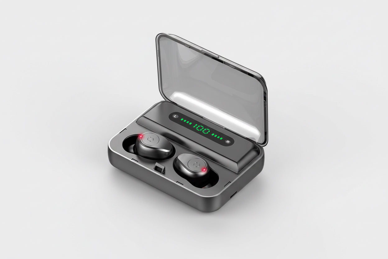 Multifunction Bluetooth Headset Binaural Movement Power Bank Phone Support