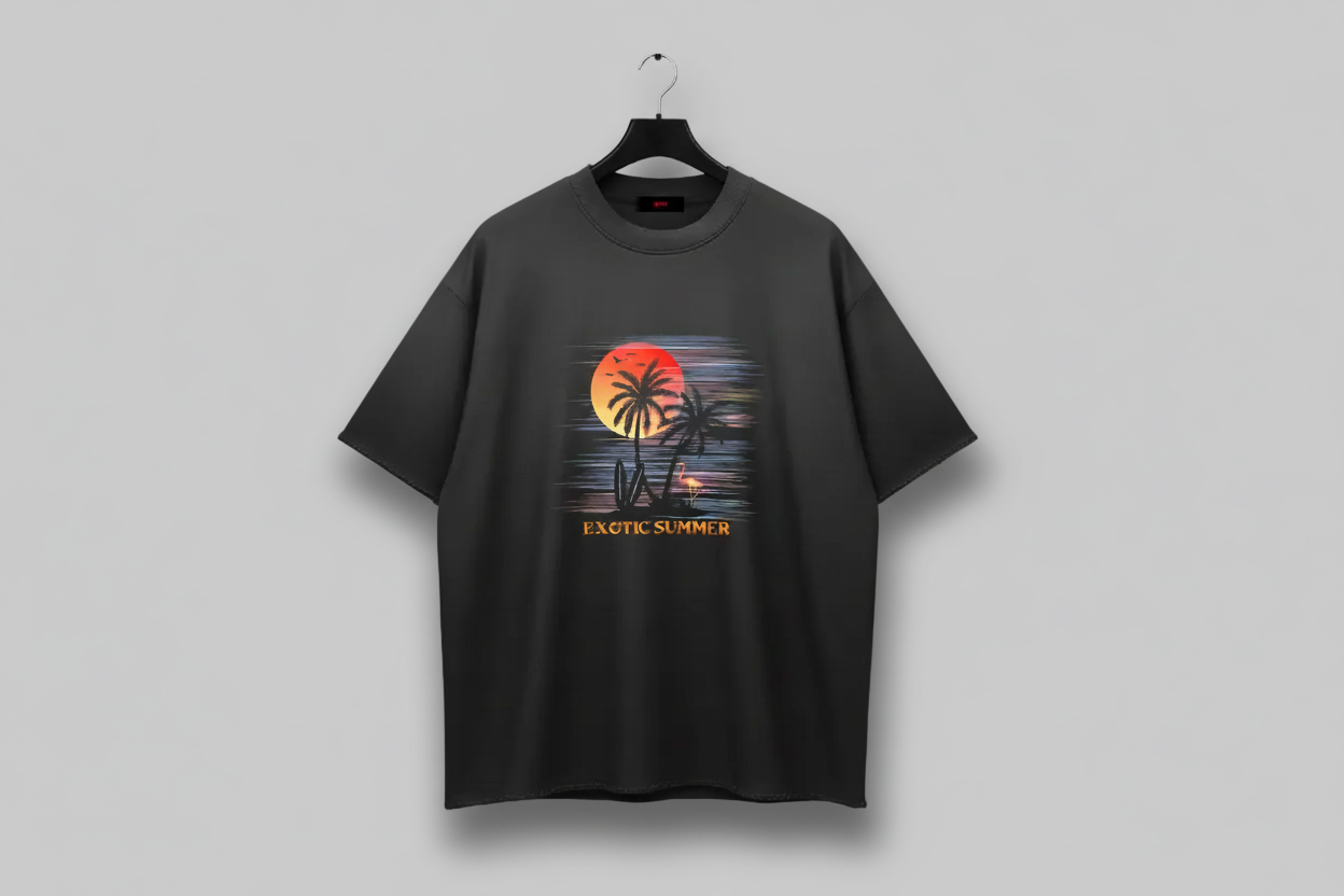 Sun Fade Raw Edge T-Shirt