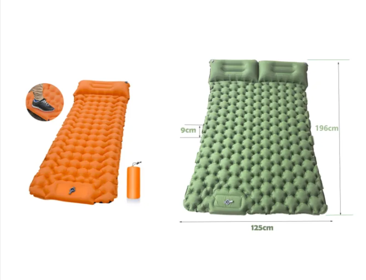 Portable Foot-Inflated Camping Cushion