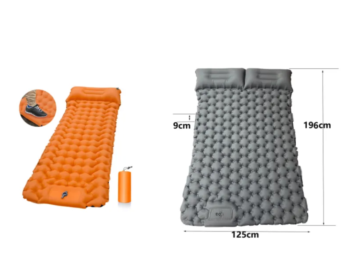 Portable Foot-Inflated Camping Cushion