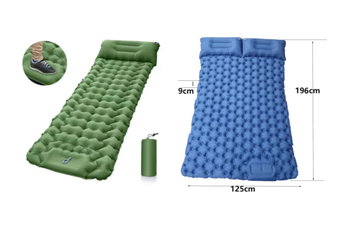 Portable Foot-Inflated Camping Cushion