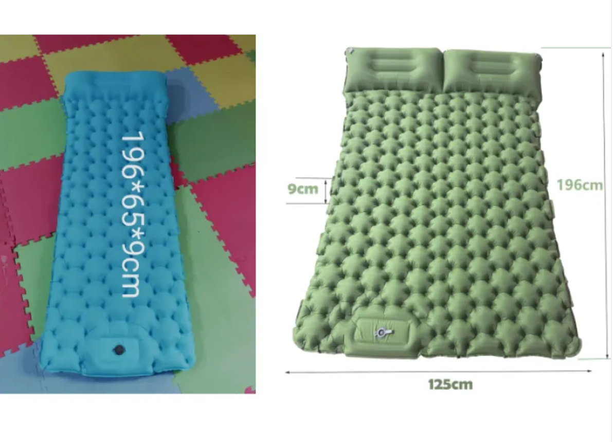 Portable Foot-Inflated Camping Cushion