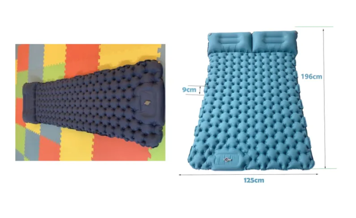 Portable Foot-Inflated Camping Cushion