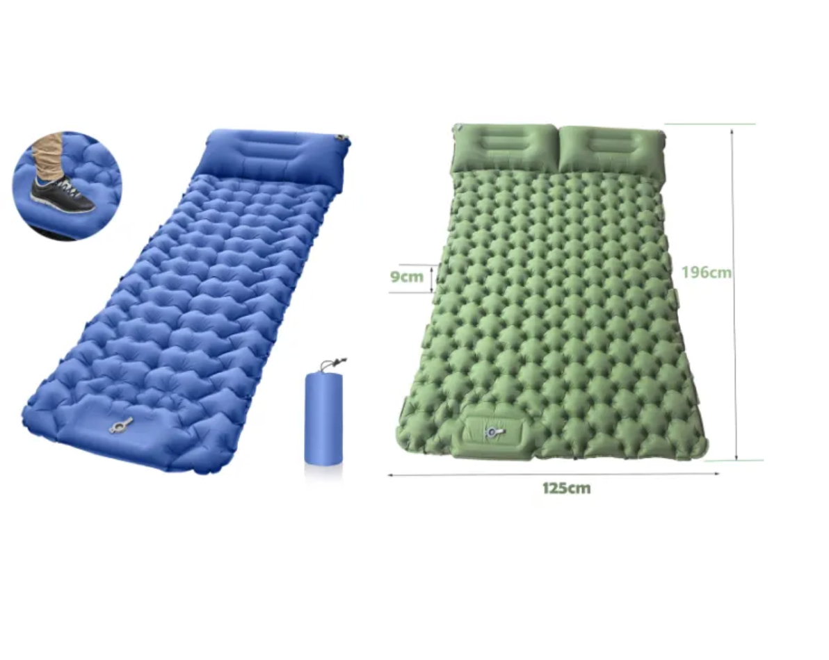Portable Foot-Inflated Camping Cushion