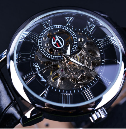 Men's Hollow Design Mechanical Watch