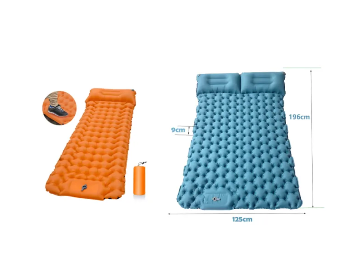 Portable Foot-Inflated Camping Cushion