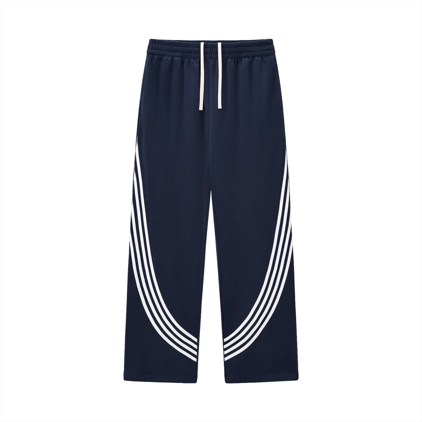 Curved Stripe Straight Sweatpants