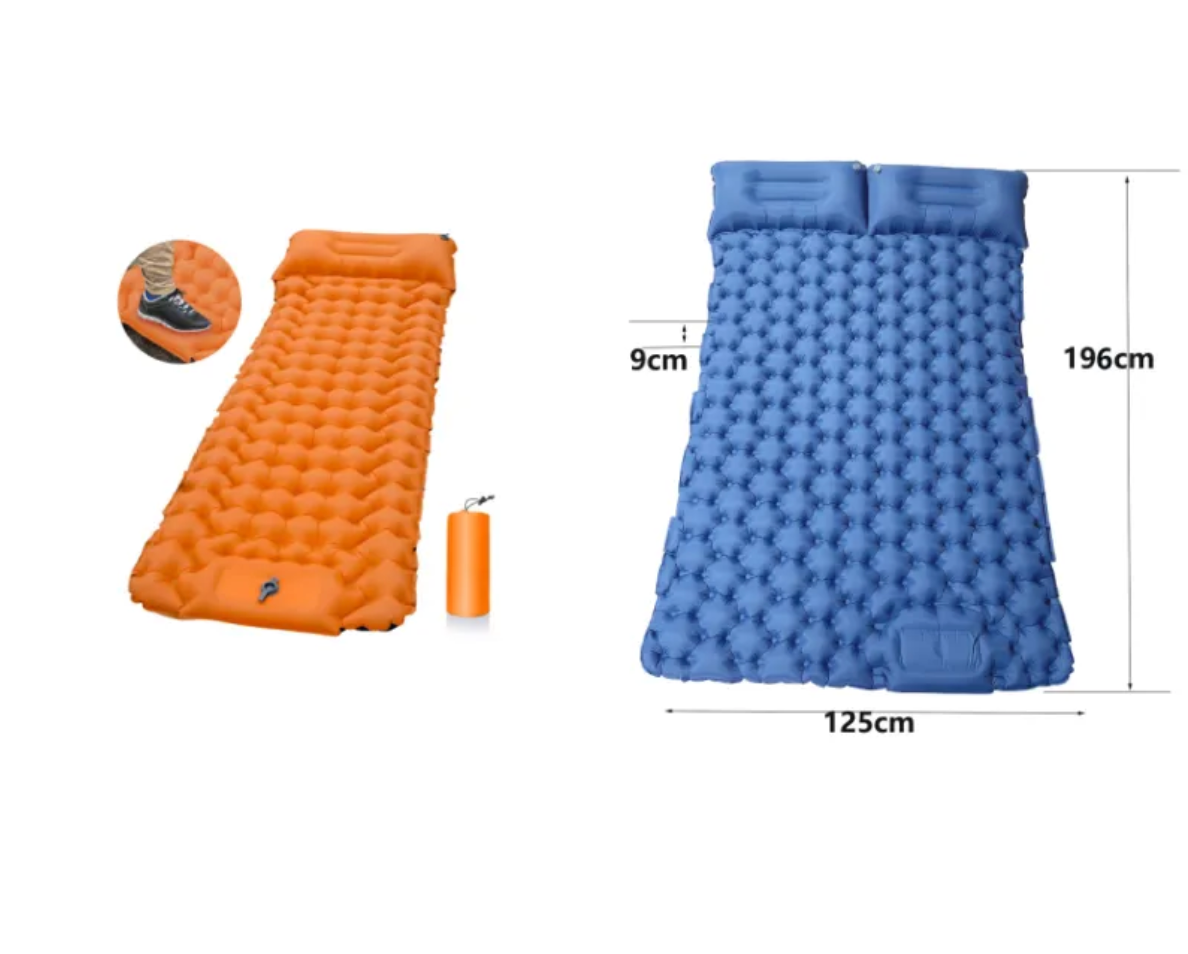 Portable Foot-Inflated Camping Cushion