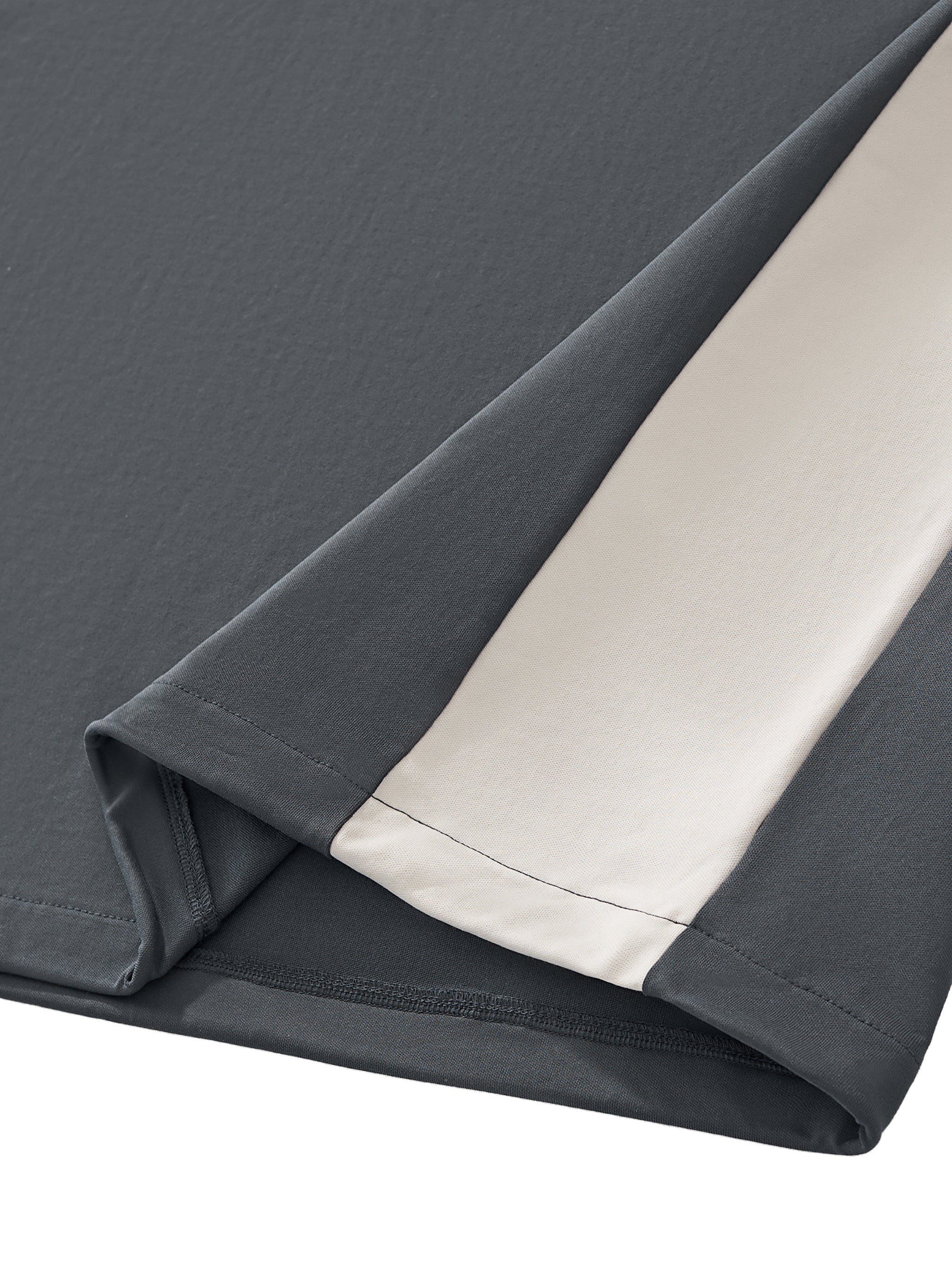 Color-Block V-Neck Long-Sleeve T-Shirt