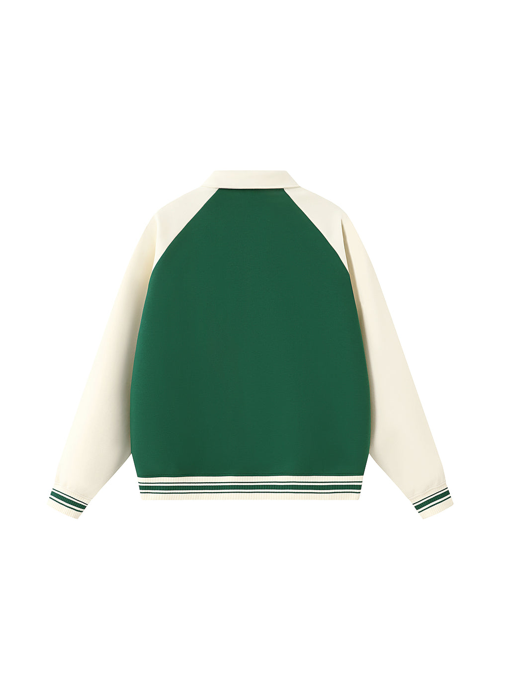 Contrast Raglan Sleeve Baseball Jacket